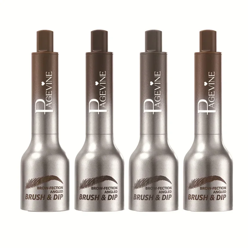 Schuine Vierkante Borstel 3D Wilde Wenkbrauw Kleurstof Potlood Anti-vlekken Waterdicht Taupe Bruin Grote Borstel Haarlijn Wenkbrauwversterkers Crème