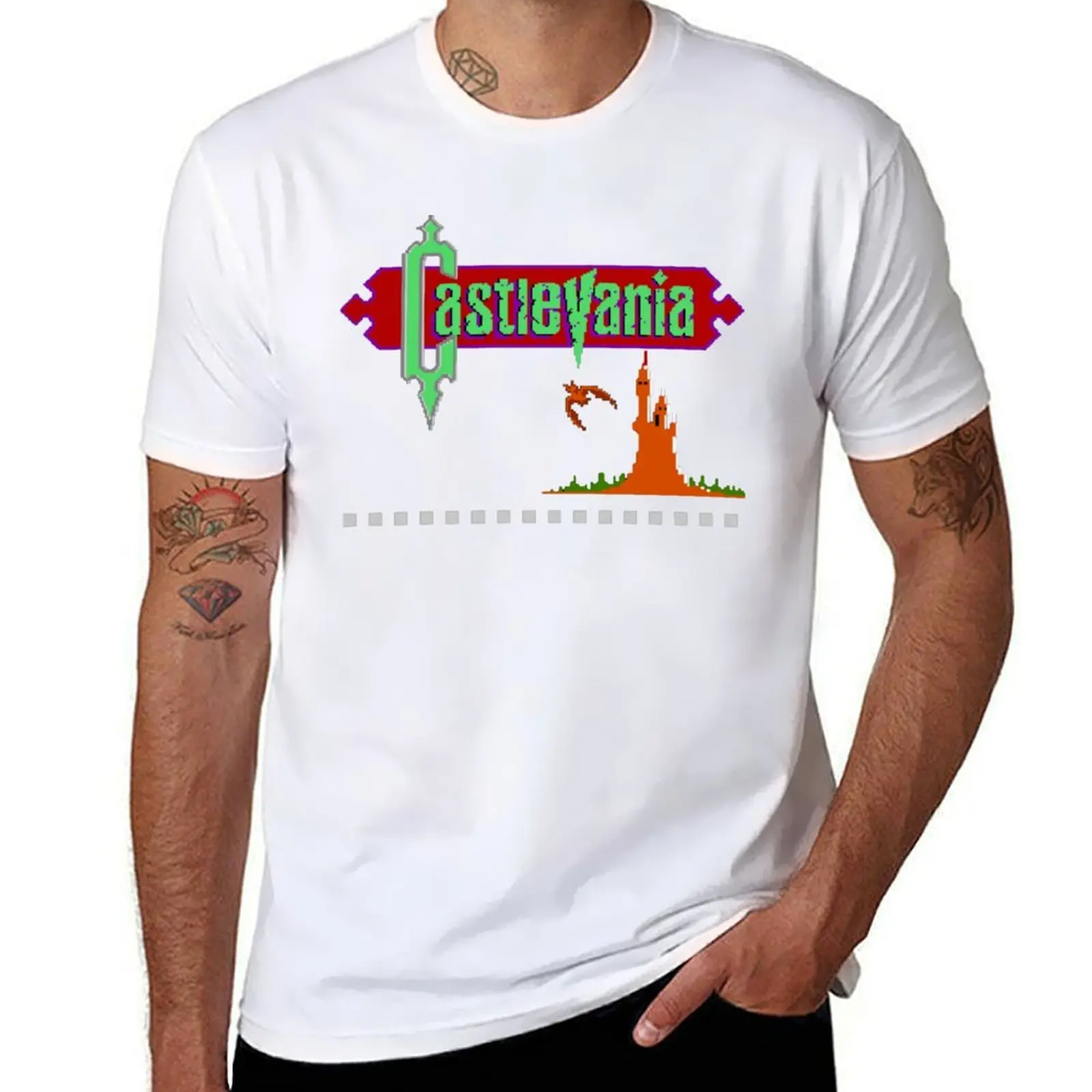 Castlevania Title Screen T-Shirt mens graphic t shirts man t shirt designer T-Shirt