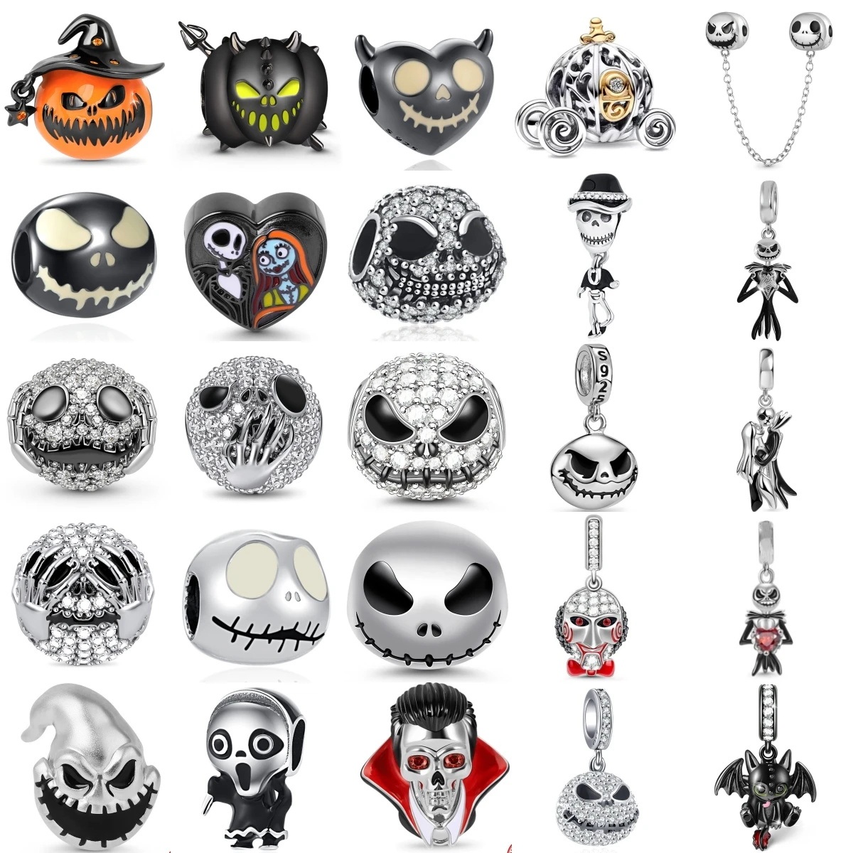 

Miniso Disney стерлингового серебра 925 пробы Хэллоуин серии подвески вампир летучая мышь череп бусины подходят для браслета оригинальные DIY для женщин ювелирные изделия