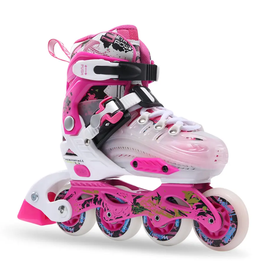 

EUR size 30-33 34-37 Adjustable Children Inline Skates Kids Roller Skating Shoes Slalom Free Skating Patines Rocking Type