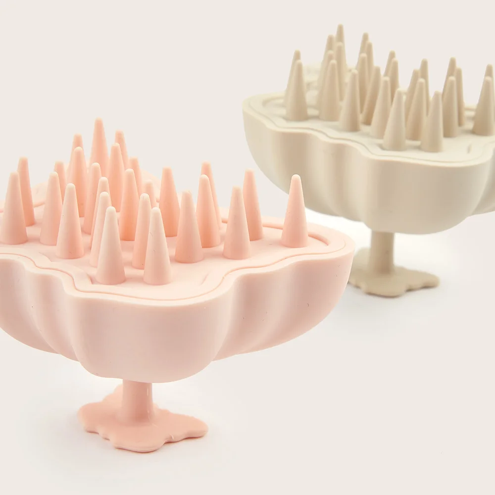 فرشاة غسيل الشعر من السيليكون، مدلك فروة الرأس على شكل فراشة، ناعمة ولطيفة للشامبو، أداة العناية بفروة الرأس #6