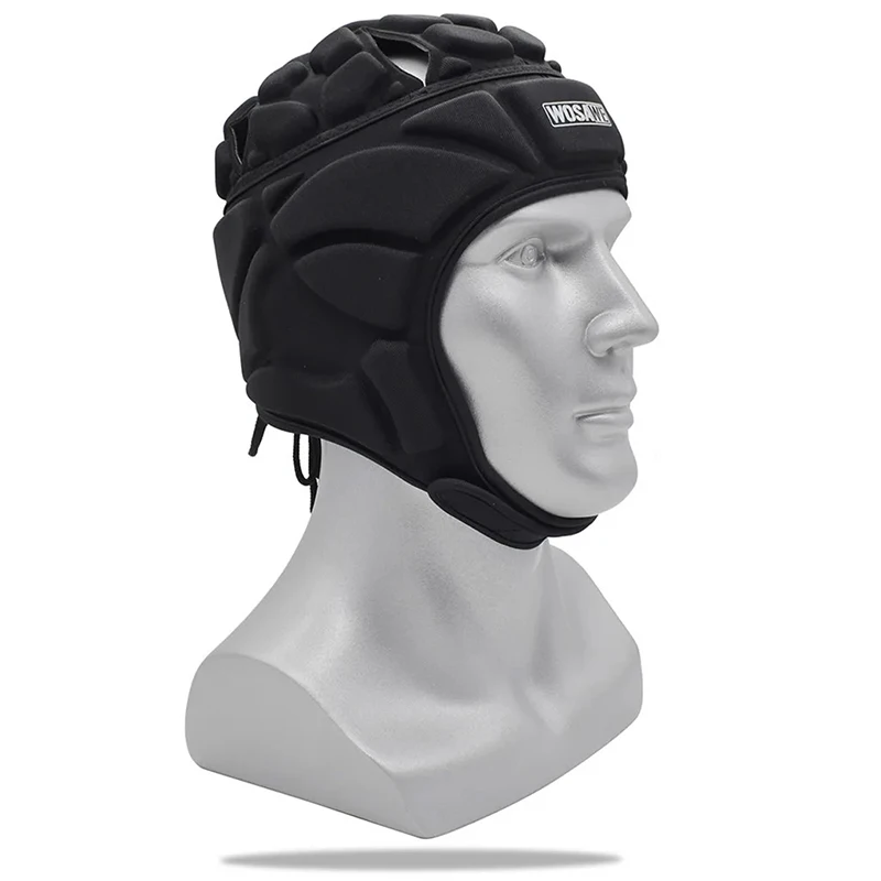 Capacete Pro - Capacete de goleiro à prova de choque de EVA ajustável para goleiro de futebol de rugby e protetor de cabeça de goleiro - unissex