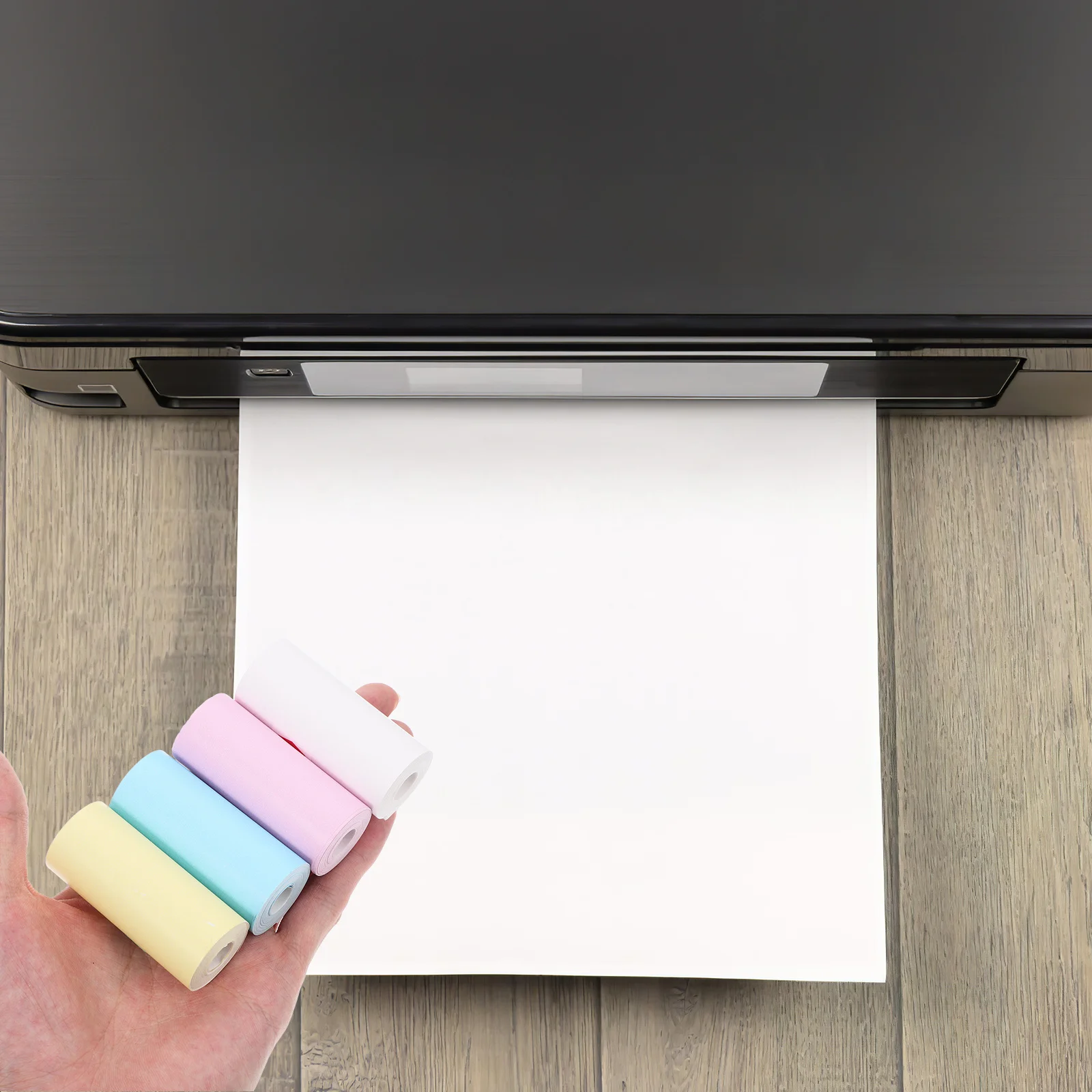 

18 Rolls Instant Camera Thermal Adhesive Paper Mini Sticker Paper for Kids Printer Refill Compatible with Most Mini Printers