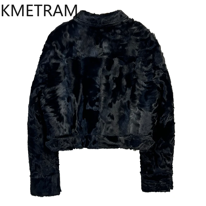 Natural Xiaohu Wool Sheepskin Double Faced Fur Jacket Women Lightweight Short Real Fur Coat Autumn Woman Clothing 2025 шуба