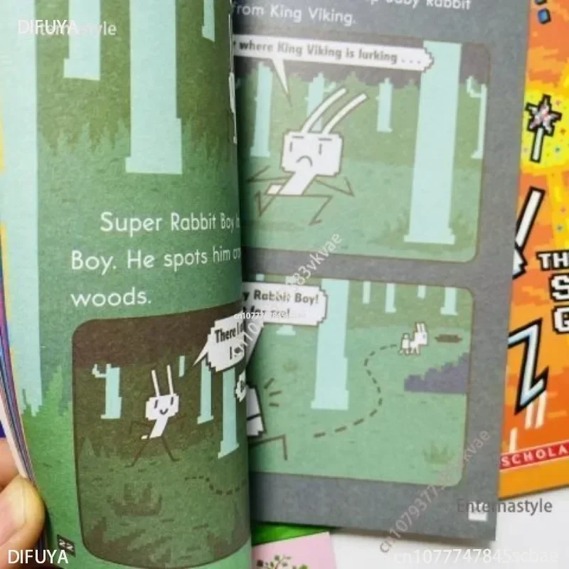 10 Books English Press Start!Super Rabbit Boy Reading Edition Scholastic Branches Children Cartoon for Kid