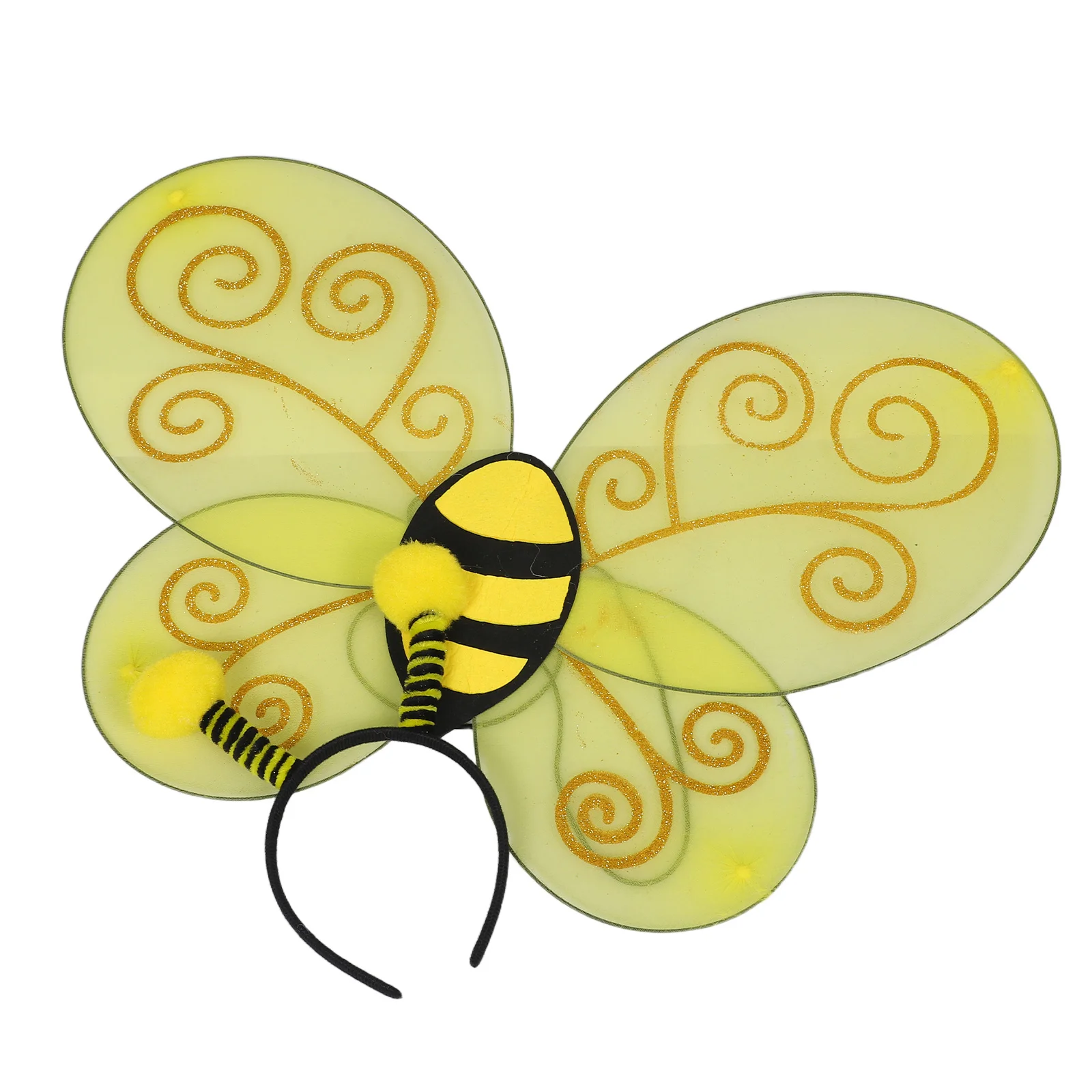 

1Set Bee Outfit Wings Headband Costume Set Lifelike Cosplay Accessories for Holiday Party Dress Up Bee Costume