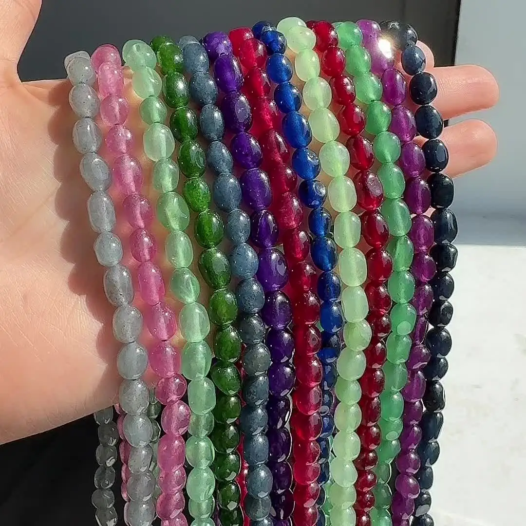6-9mm irregular jade calcedônia contas de pedra polonês suave espaçador grânulo diy jóias artesanais colar pulseira brinco acessórios
