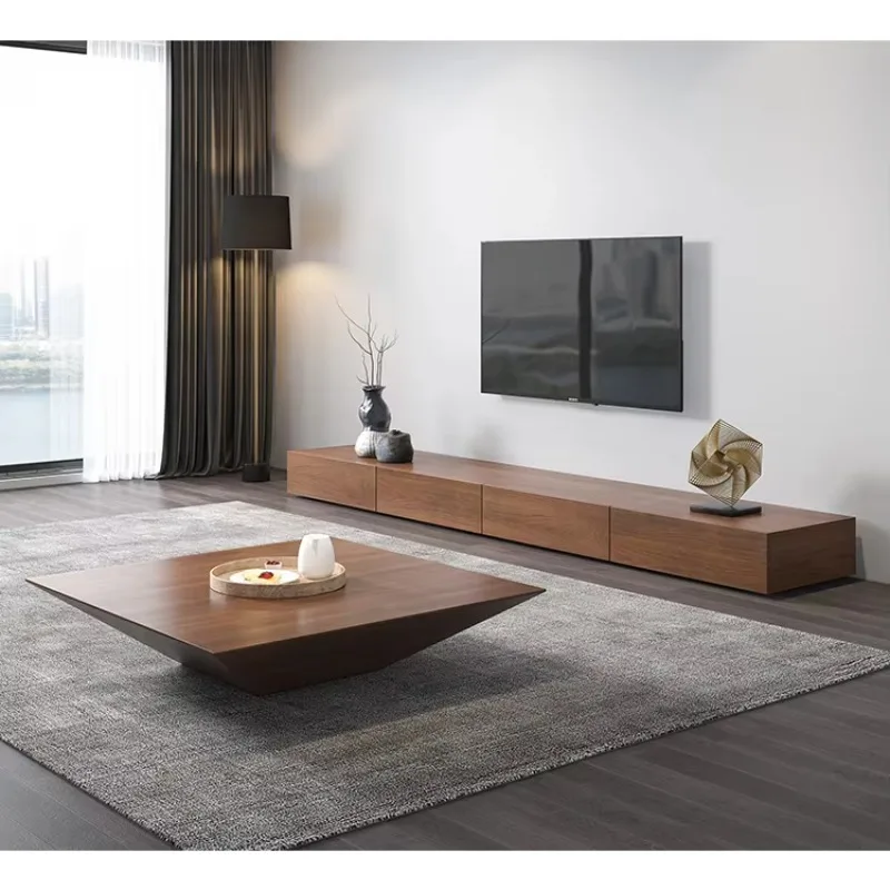 Multifunctional rectangular space-saving smart coffee table with storage space