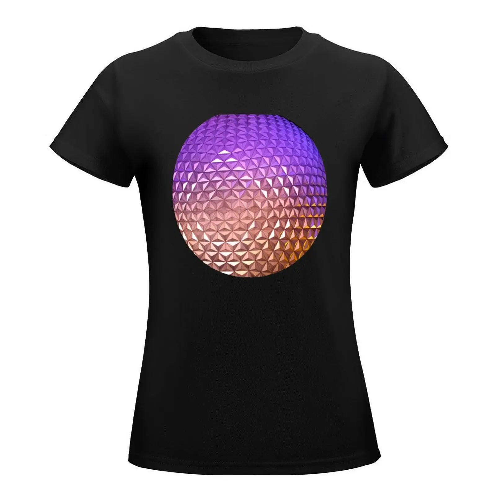 Spaceship Earth at Night in Epcot T-Shirt graphics animal print shirt for girls hippie clothes Blouse spring clothes Women 2024