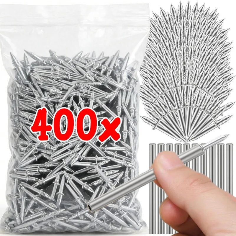 Double-Headed Invisible Seamless Nails Skirting Thread Nail with Sleeve Woodworking Fixator Screws Tool Hardware Fastener