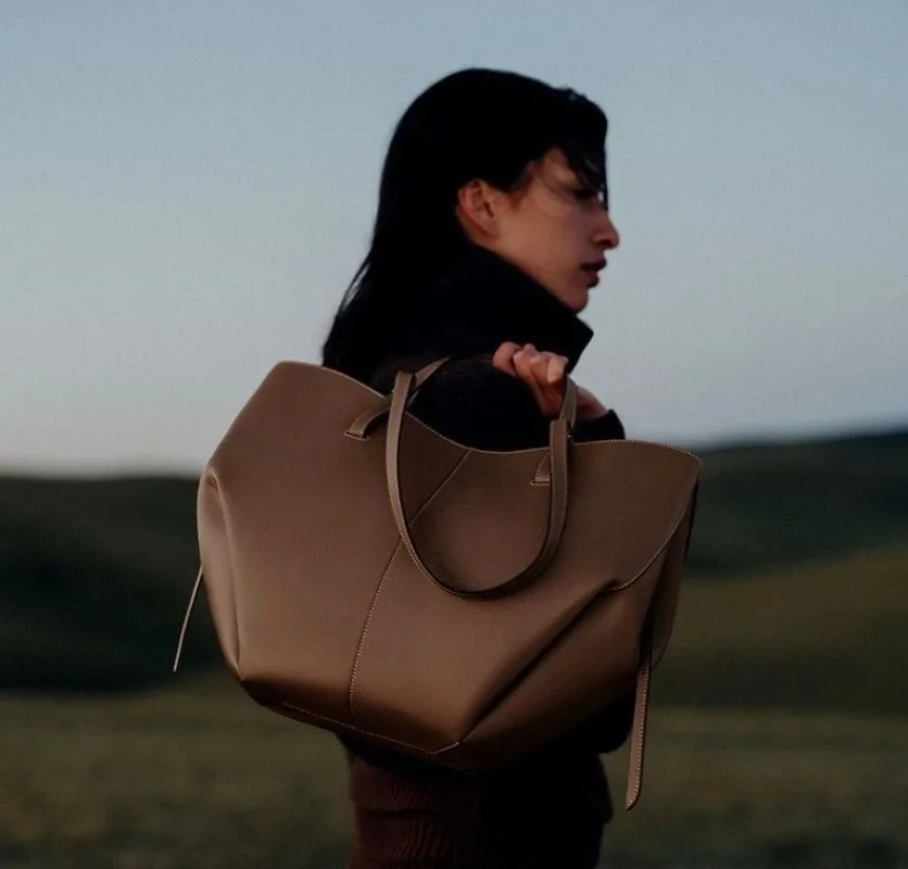 Borsa ad ala francese alla moda, borsa tote in vera pelle, borsa a tracolla sotto le ascelle di grande capacità, di nicchia, regalo