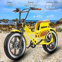 Hidoes C8 Electric bicycle 700W Motor 48V17AH Lithium Battery Electric Motorcycle 20*4.0 inch Fat Tire Adult Mountain Snow Ebike