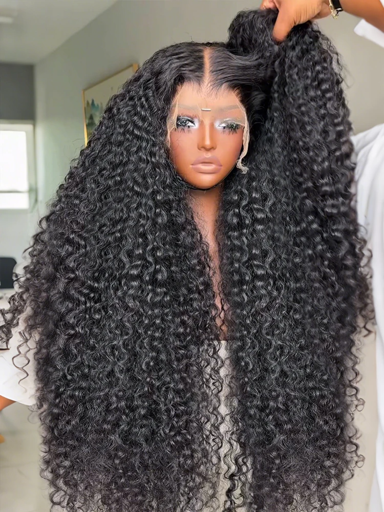 

Deep Wave Human Hair Wigs 13X6 Hd Lace Frontal Wig Water Wave Lace Front Wigs Curly Brazilian Wigs 200 Density 40 Inch For Women