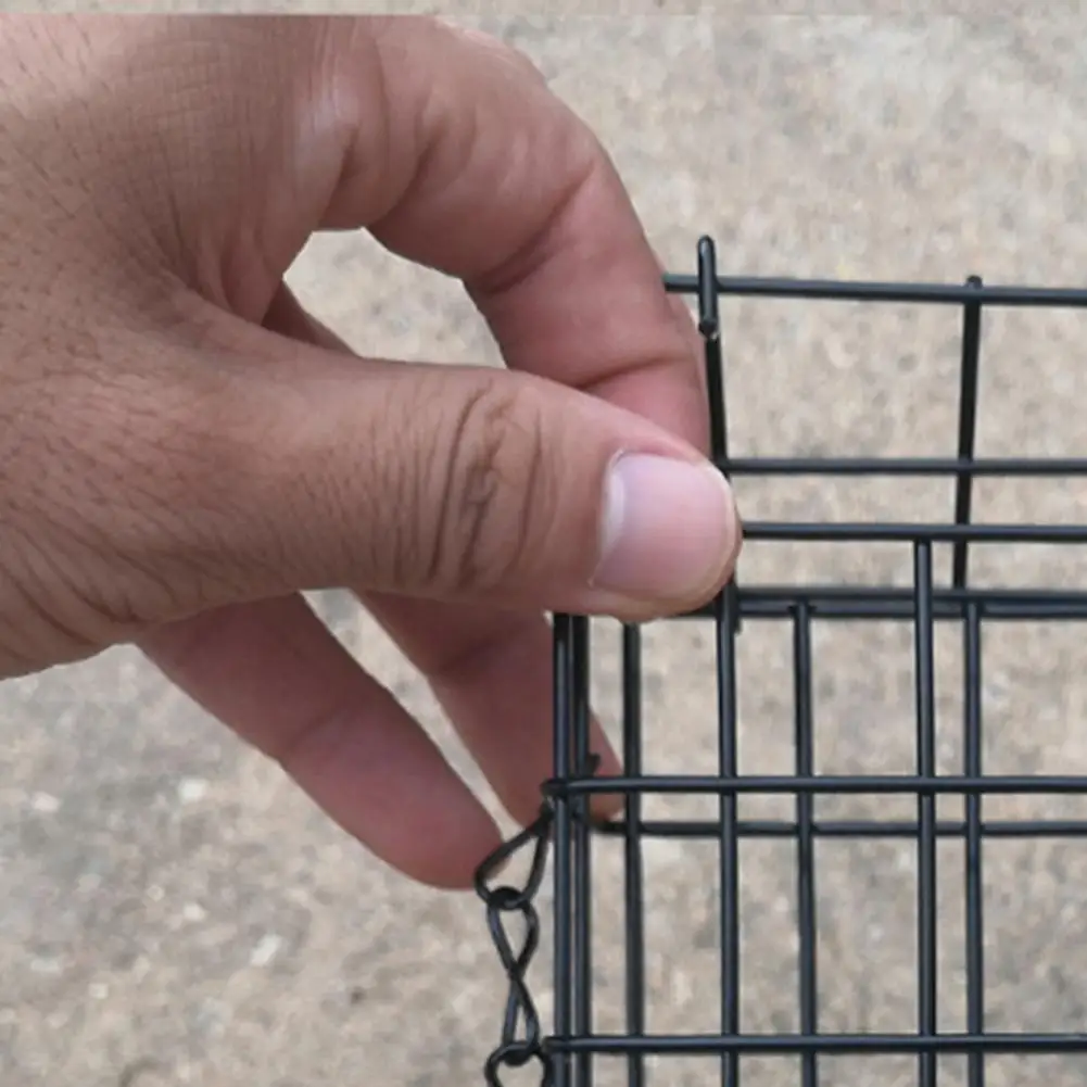 Premium Bird Feeder Outdoor Iron Suet Cage Bird Feeder Hanging Wild Bird Feeder for Garden Single Suet Cake for Backyard
