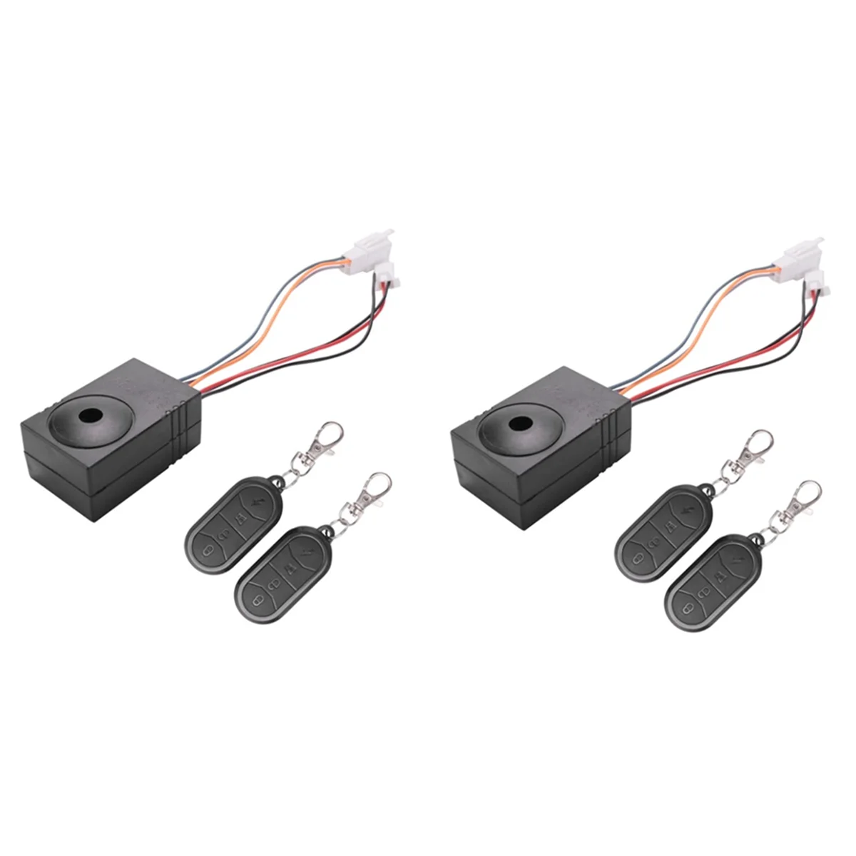 Ebike Alarm System Dual Remote Control 36V 48V 60V 72V Universal Waterproof Electric Bike Replacement Larm Accessories