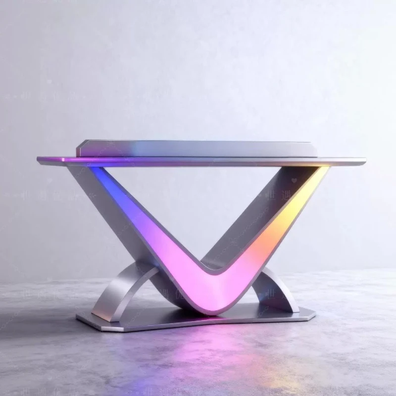 Party room removable disc table nightclub led wrought iron disc table