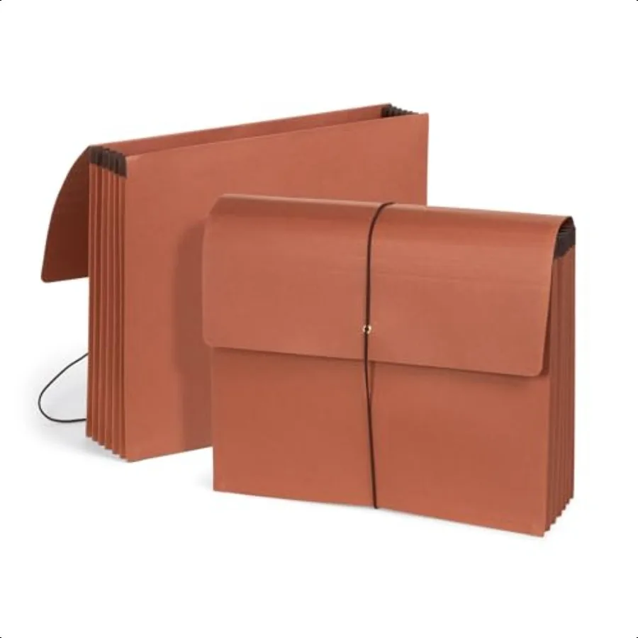 

Blue Summit Accordion File Wallet with Flap and Cord Closure Letter Size 5.25 Expansion 10 Pack