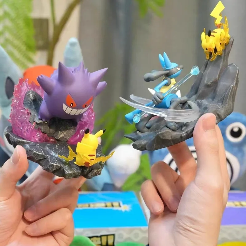 figura-coleccionable-original-de-hollybox-serie-full-power-battle-gengar-pikachu-lucario-anime-pikachu-vs-lucario-modelo-decorativo-juguetes