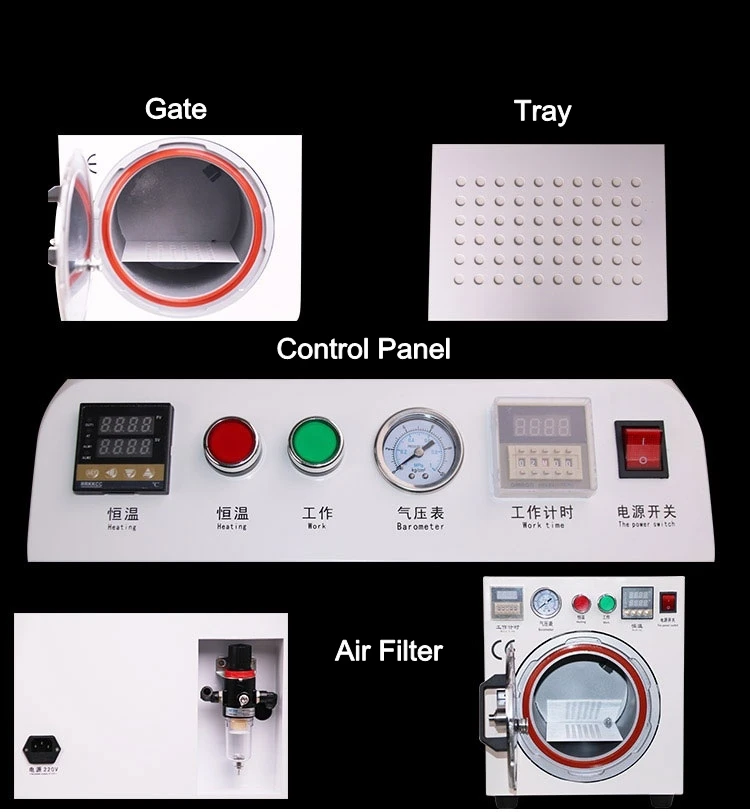 LY 965A 964A Mini macchina antischiuma Auto Air-lock Bubble Remove Equipment per schermo LCD 17 pollici Phone Flat Edge Bubble Removal