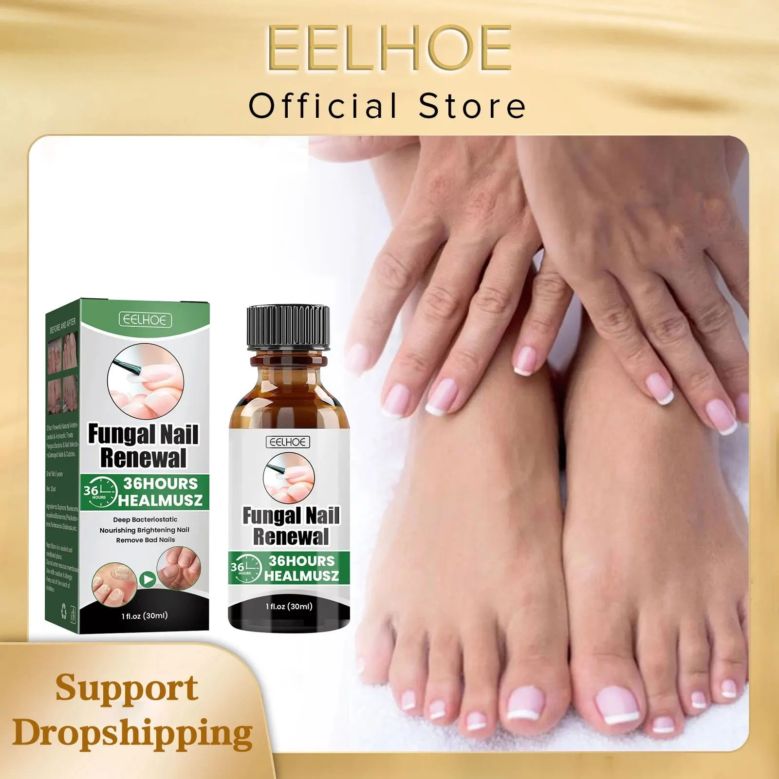 

EELHOE Nail Fungus Repair Essence Fungal Toenail Renewal Anti-Infective Paronychia Onychomycosis Treatment Hand Foot Nail Care