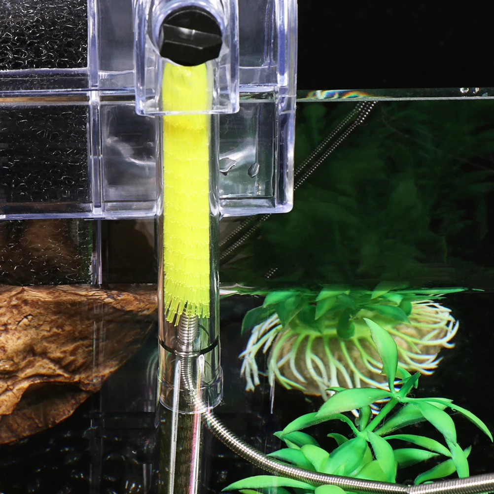 

2Pcs Spring Brush Water Pipe Cleaning Tool Stainless Steel Handle Aquarium -Shaped Glass Inlet Outlet Cleaner