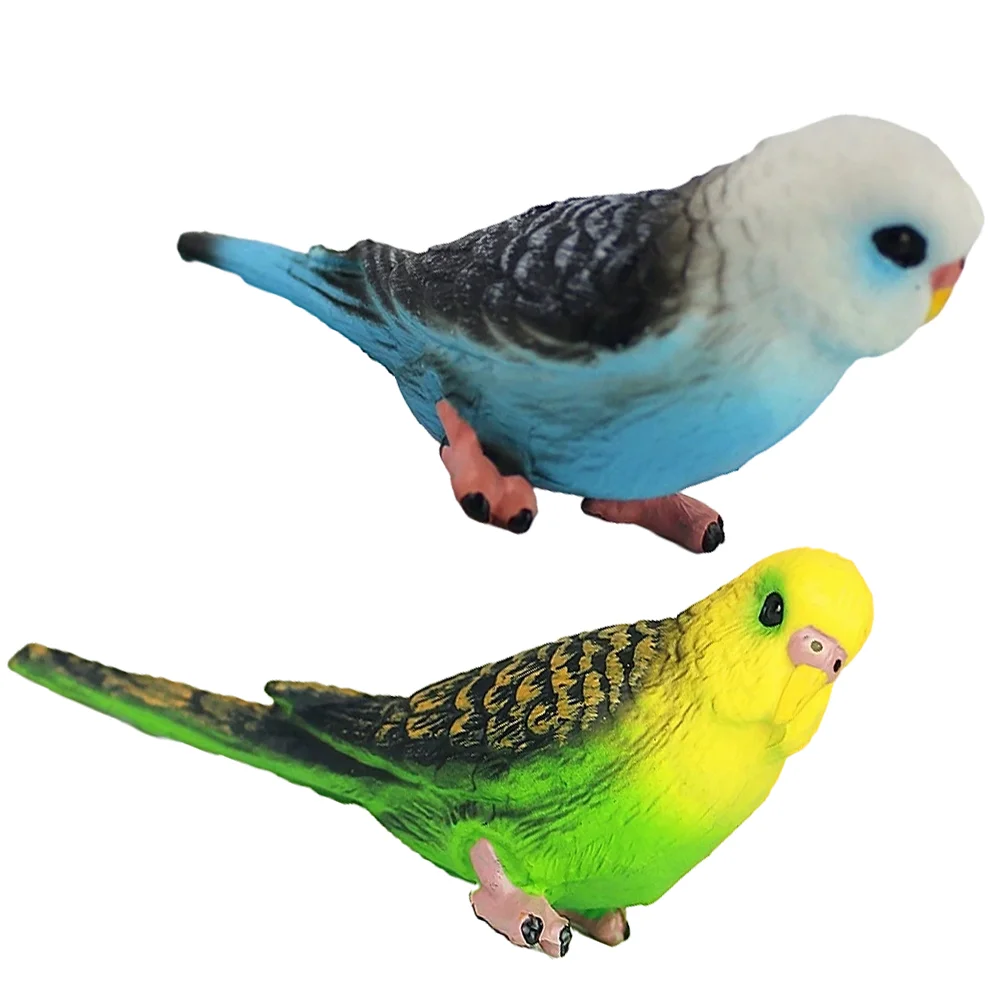 Figurine Simulation Parrot Little Bird Tree Decor Modeling Lifelike Child Toy Birdie