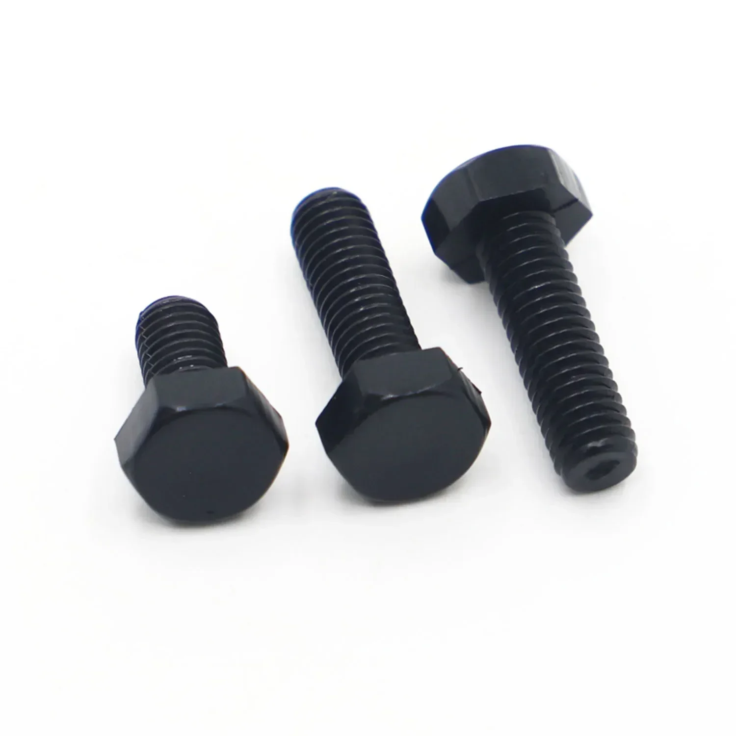 

Black Nylon External Hex Bolts Hex Screws M3 M4 M5 M6 M8 M10 M12 Plastic Screws Insulation Bolt PA66 DIN933 GB5783 L=6-100mm
