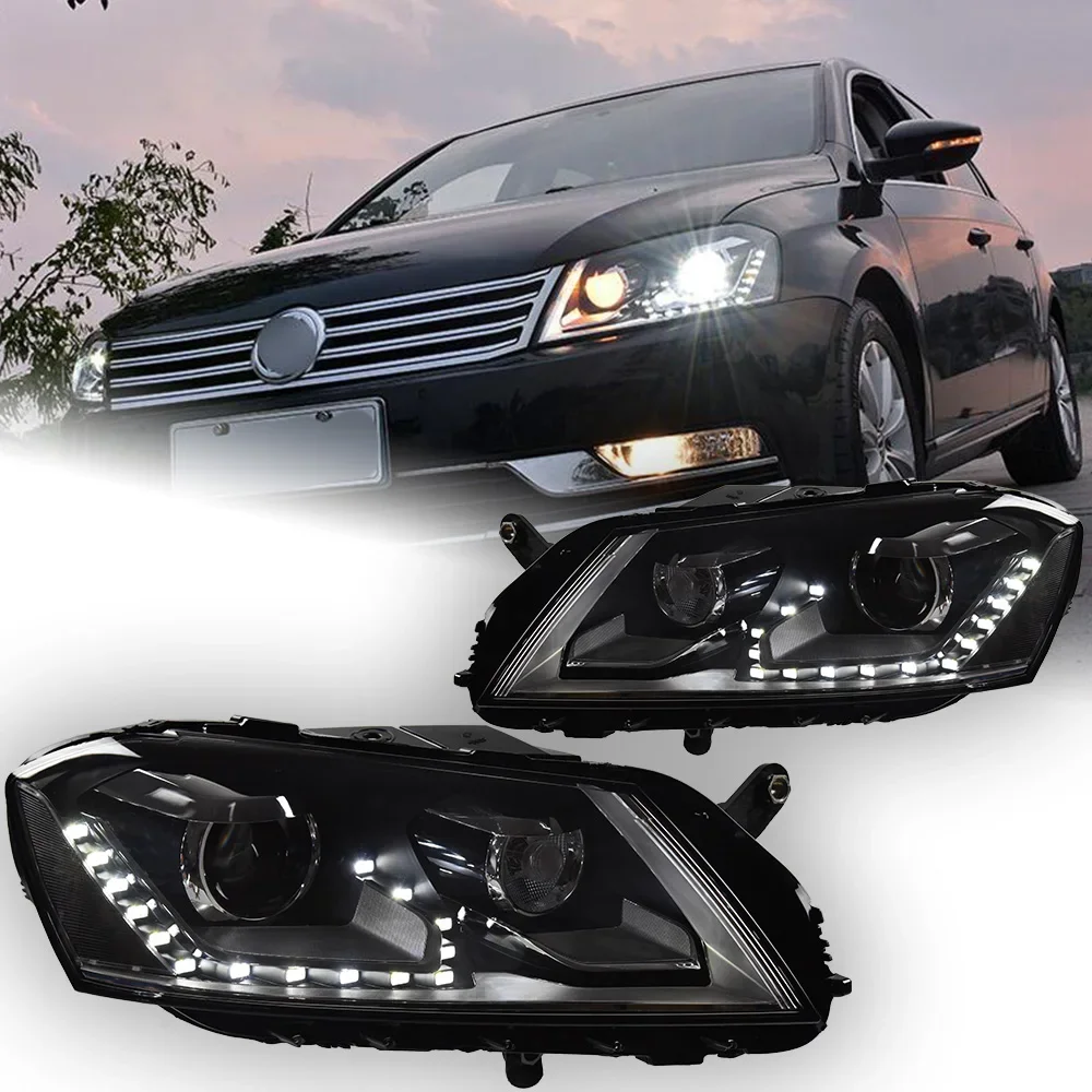 

Стайлинг автомобиля для VW Passat B7 Фара 2012-2016 Passat Europe LED DRL Hid Фара Angel Eye Bi Xenon Beam Аксессуары