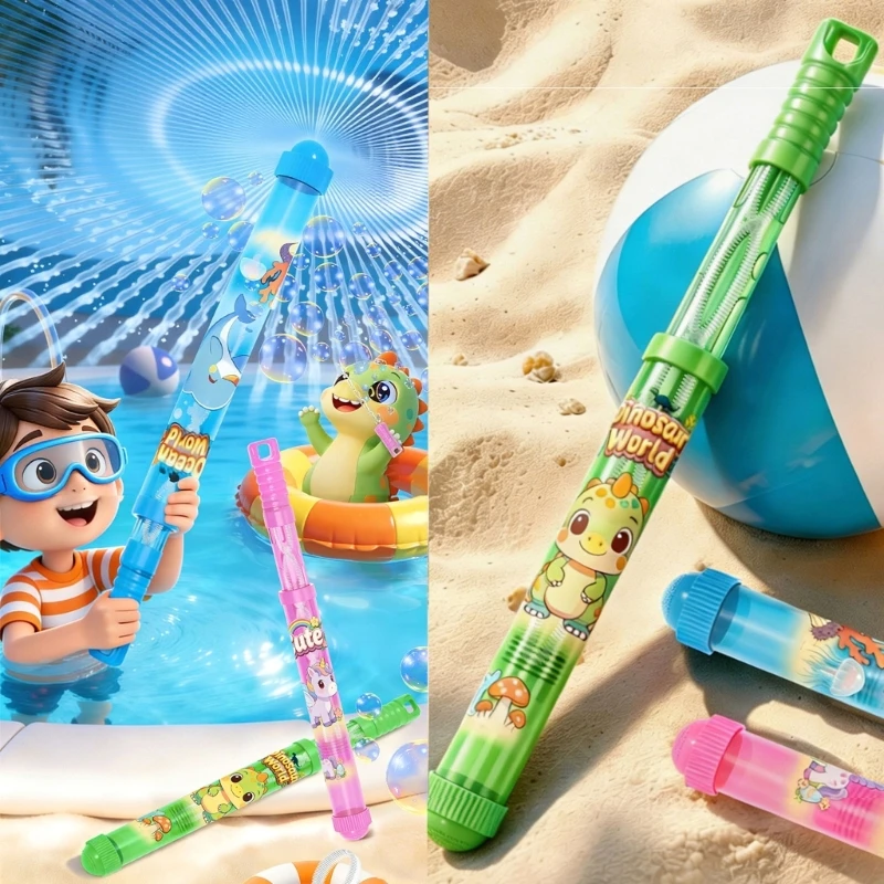 6Packs Water Squirter Guns Bubble Maker Toy for Children Outdoor Entertainment