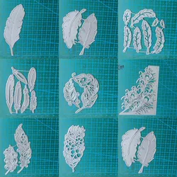 feather Metal Cutting Dies Stencil DIY Scrapbooking Album Paper Card Template Mold Embossing Craft Decoration