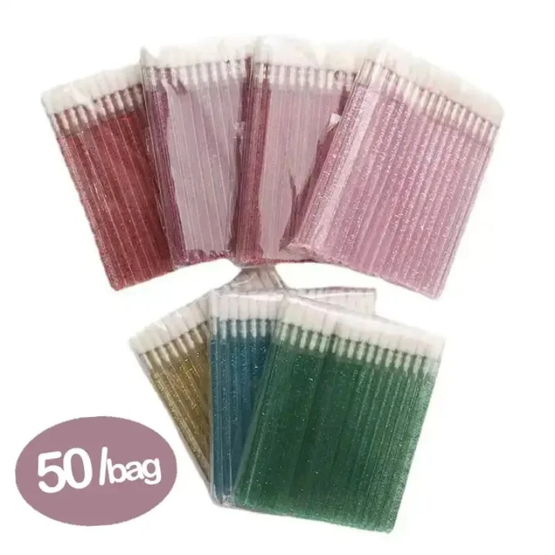 500 قطعة كريستال مايكرو ملمع الشفاه قضيب فرش نظافة أدوات ماكياج الشفاه بريق الشفاه فرش التجميل مشرقة الجمال