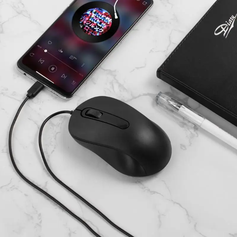 Chuột 918C Loại C, Chuột Chơi Game Có Dây USB C Tiện Dụng 3 Nút 1000DPI Cho PC Máy Tính Xách Tay Và Nhiều Thiết Bị Loại