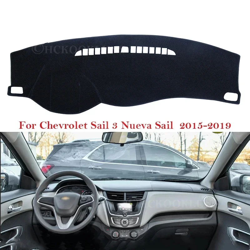 Dash Board Sunshade New Nueva Sail 3 Dashboard Cover Protective Pad for Chevrolet Sail 2015 2016 2017 2018 2019 Car Accessories