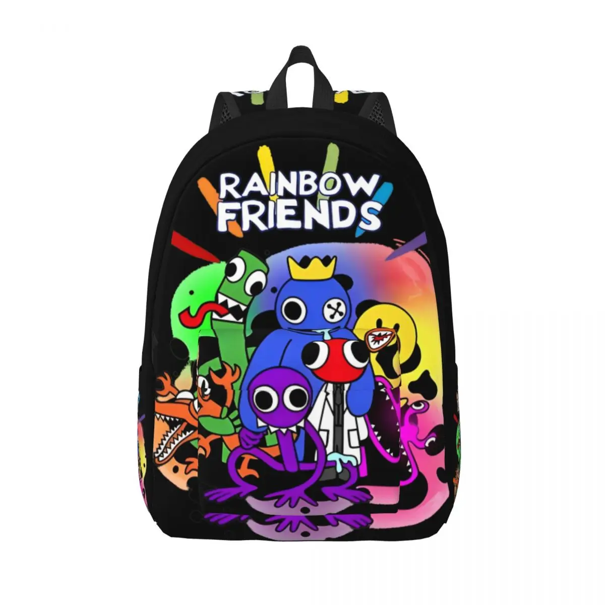 

Rainbow Friend Cool Backpack Outdoor Student Work Daypack for Men Women Laptop Canvas Bags
