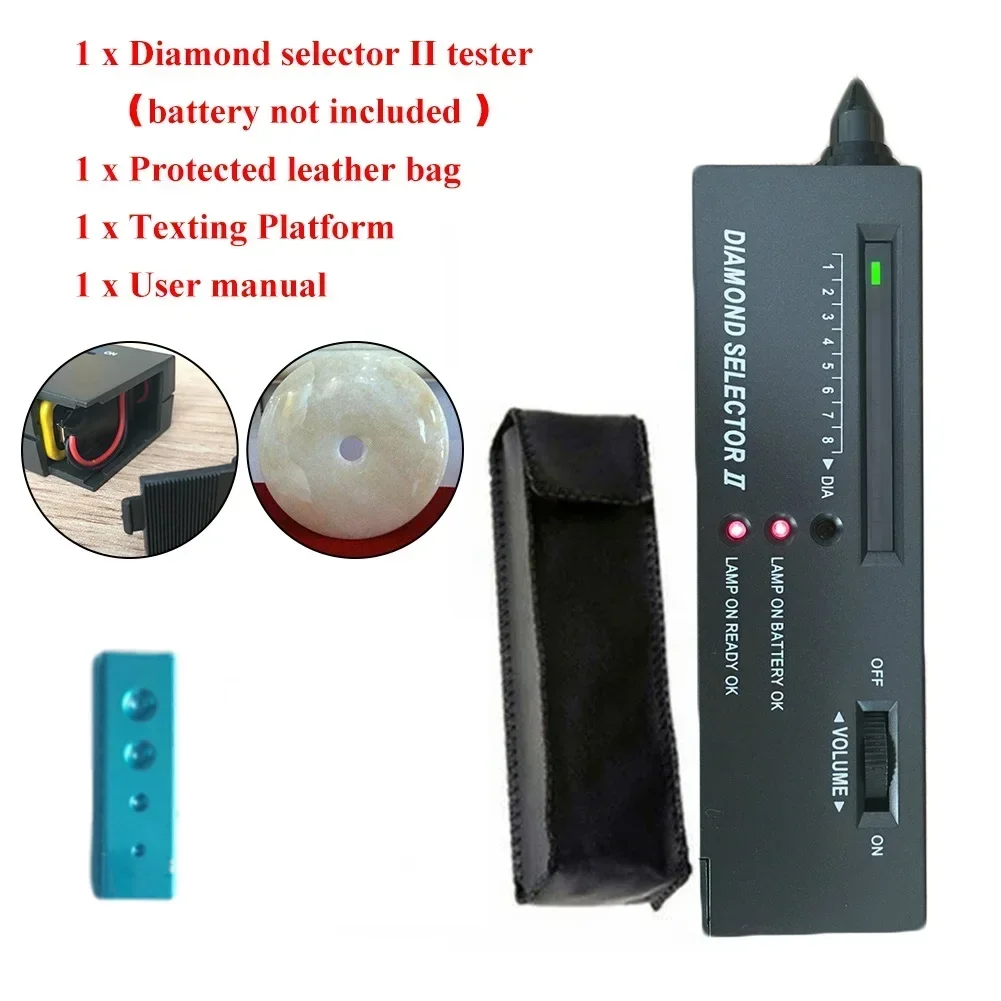 Diamond Tester Gemstone Testing Kit Digital Electronic Tester Jewelry Diamond Tester Kit Detector Identification Device