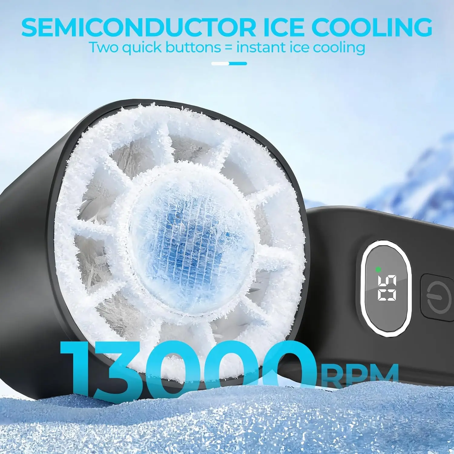 2026 New Summer Outdoor High Speed USB Charging Digital Display Air Cooling Fan Portable Small Fan Mini Handheld Fan