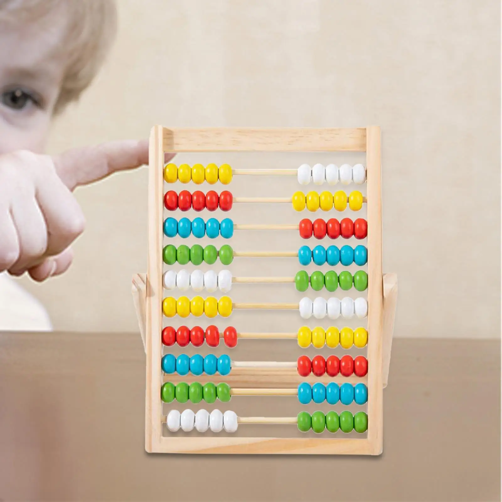 Madeira Educacional Contando Frame Toy para Crianças, 100 Beads, Math Tool, Learning Math