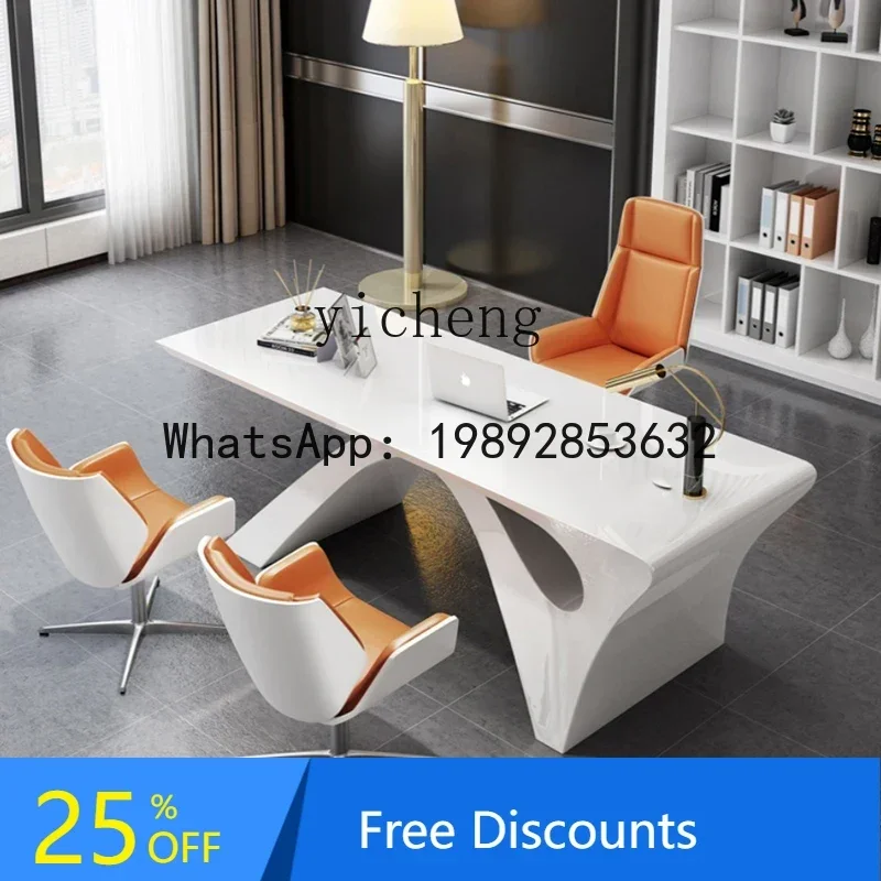 

AA Paint Boss Desk Medical Beauty Consulting Beauty Salon Desk Simple Modern Table and Chair