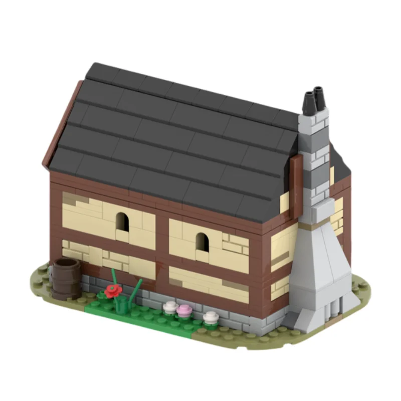 MOC building blocks toy medieval small house model 406pcs Creative holiday gift for everyone