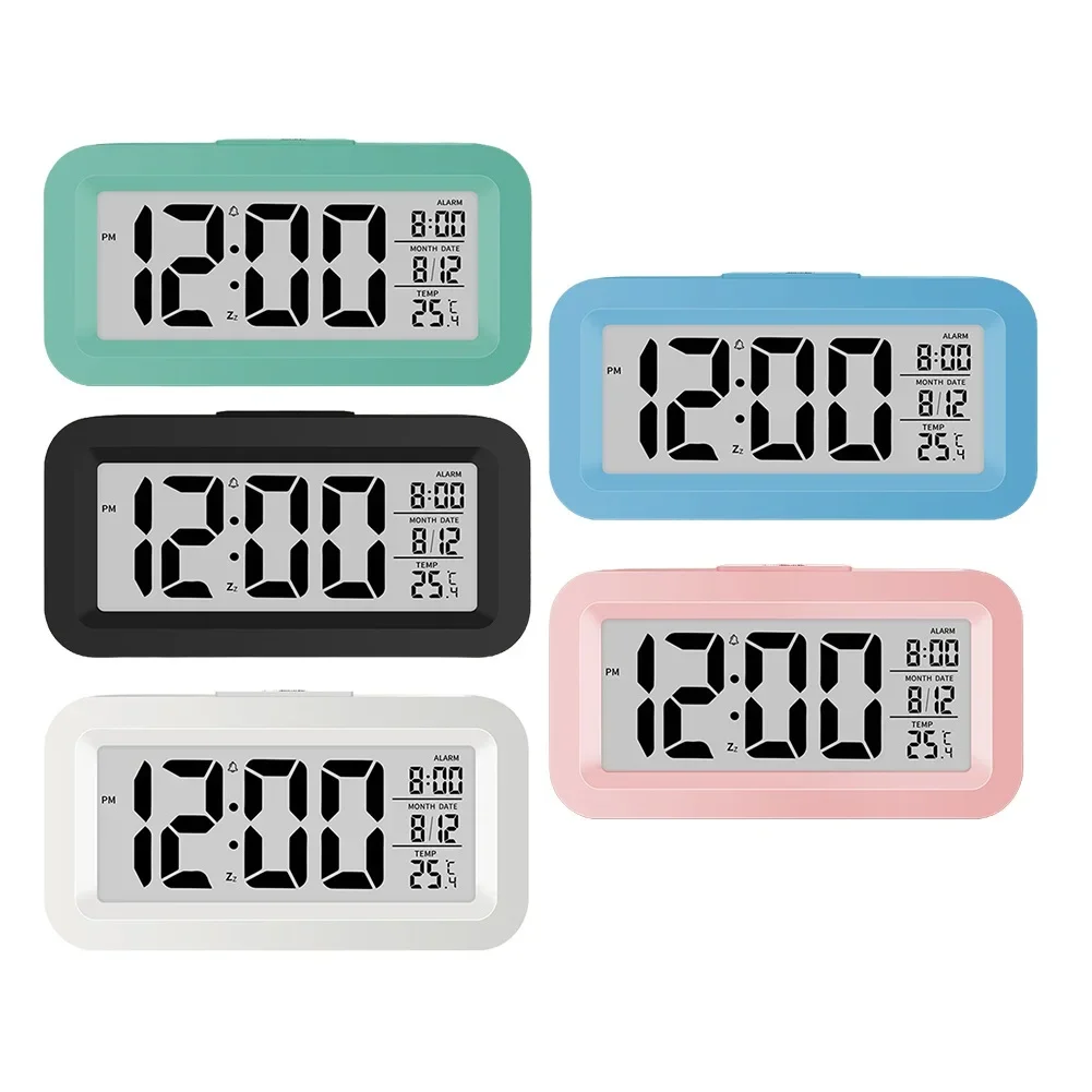 Digital LCD Alarm Clock Calendar Thermometer For Desk Travel Office Decor Temperature Version Smart Clock Student Clock Present
