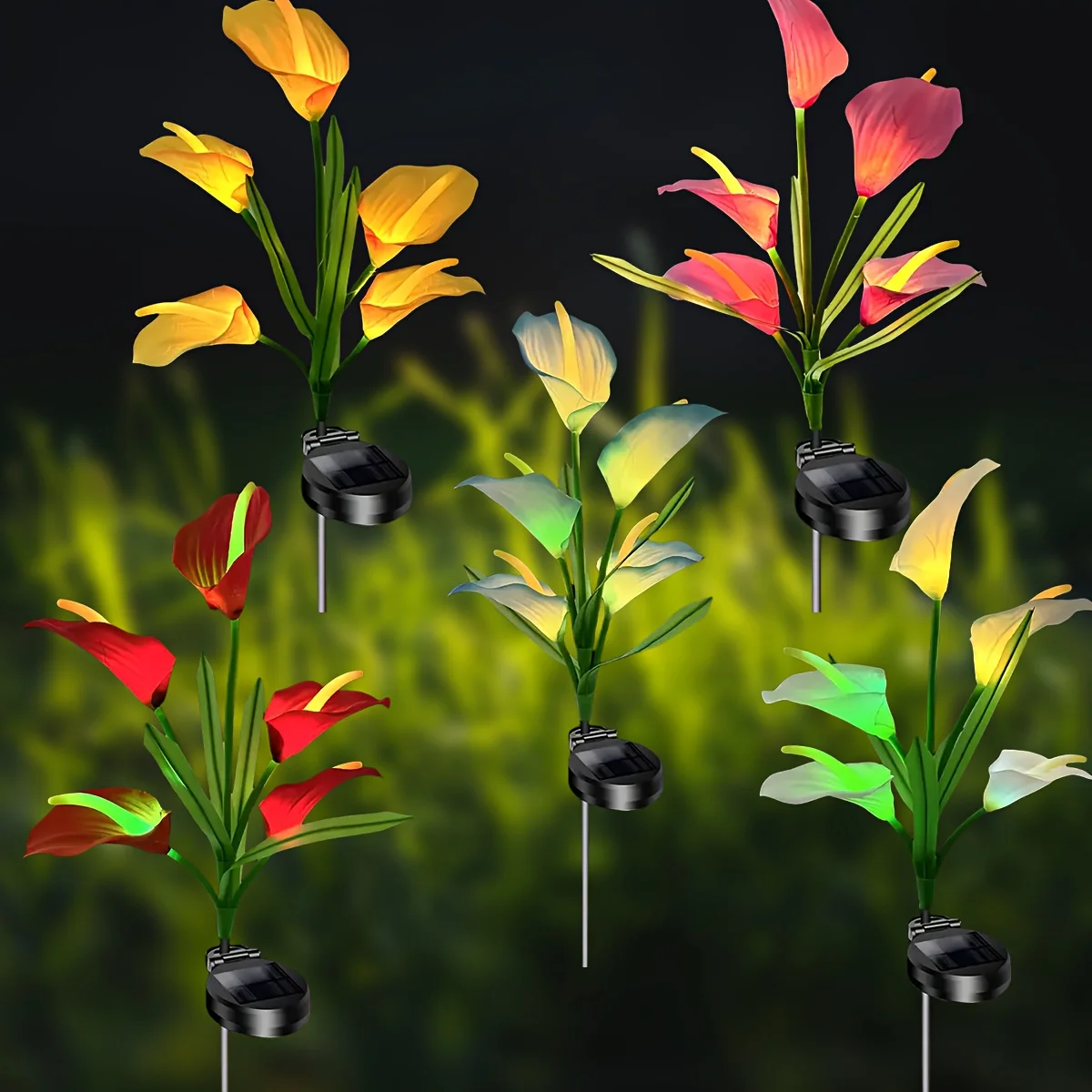 

5pcs Solar Courtyard Lights, Illuminated Simulated Water Lilies, Outdoor Flower Lights, Outdoor Ambient Lights, Suitable For Decorating Lawns, Gardens, Paths, Courtyards, Warm And Romantic Holiday Gifts