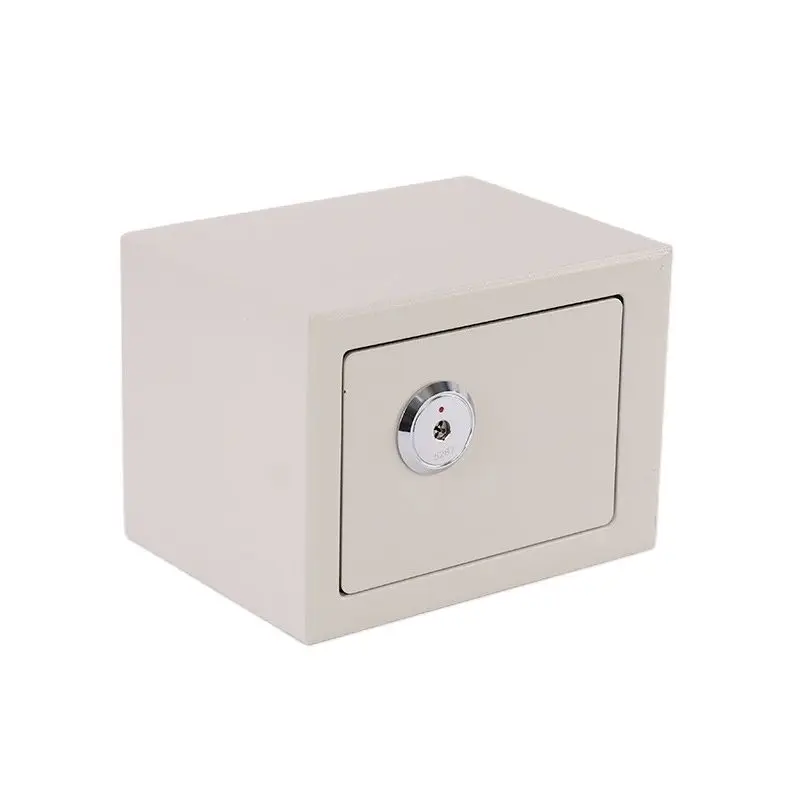 Steel Security Safe Box with Key, RV Safe Box Money Lock Box for Secure Cash, Jewelry, ID Documents 23x17x17cm