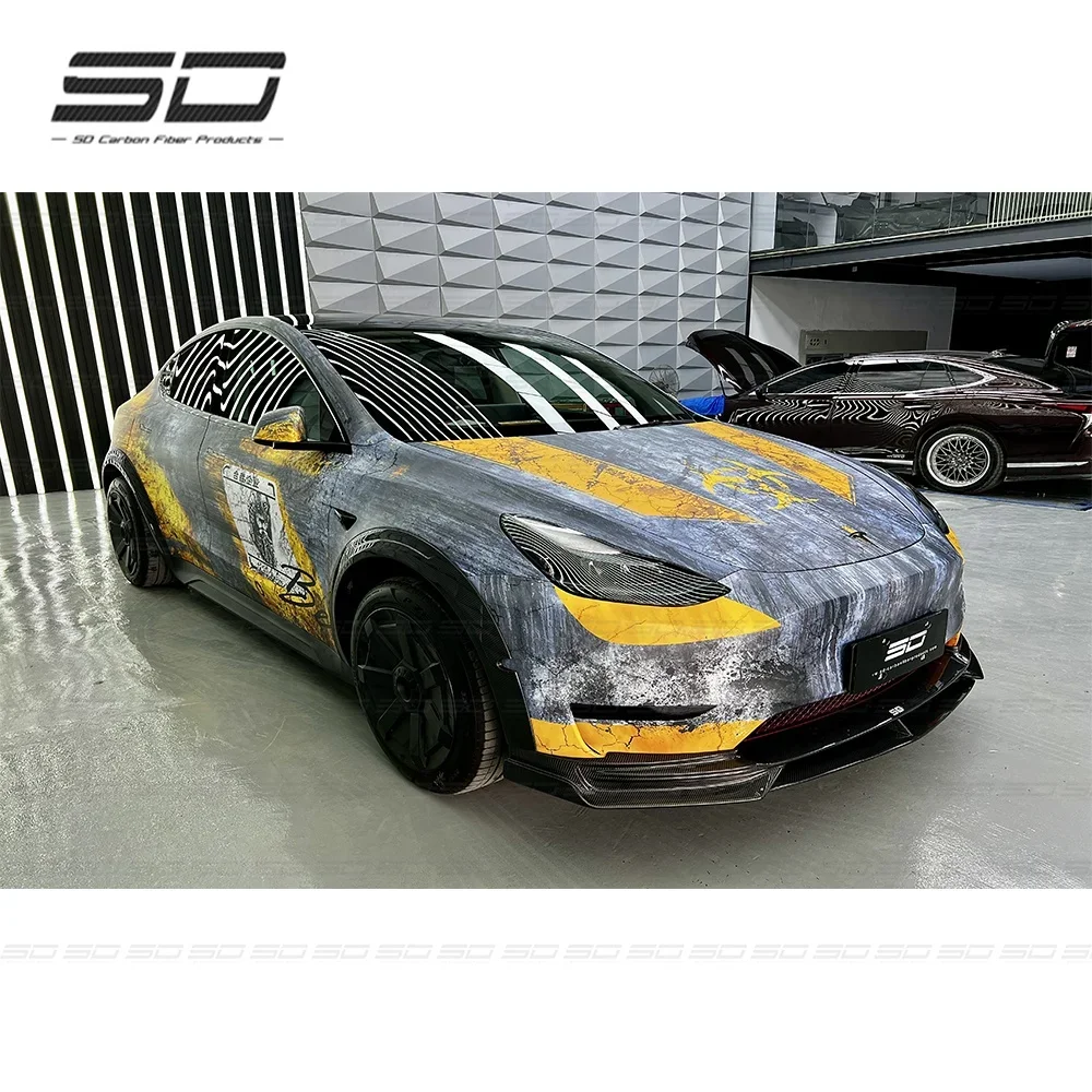 Hot selling PP  /Real Carbon Fiber Body Kit for   Model Y Bumper Diffuser Bonnet Spoiler Wide body