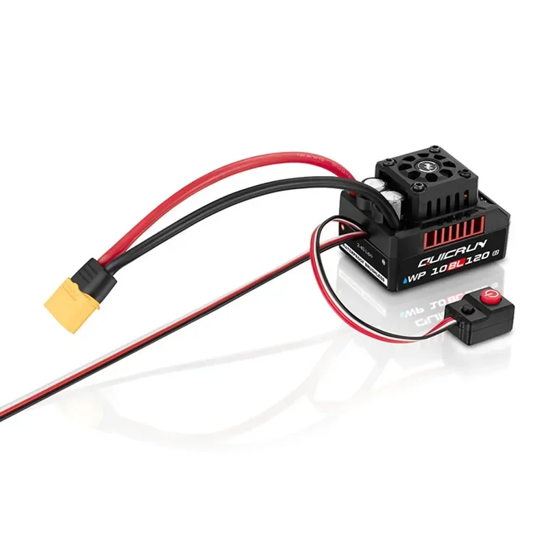 Hobbywing QuicRun WP 10BL120 120A ESC Regolatore elettronico di velocità senza spazzole impermeabile per camion da corsa breve RC, camion Monster