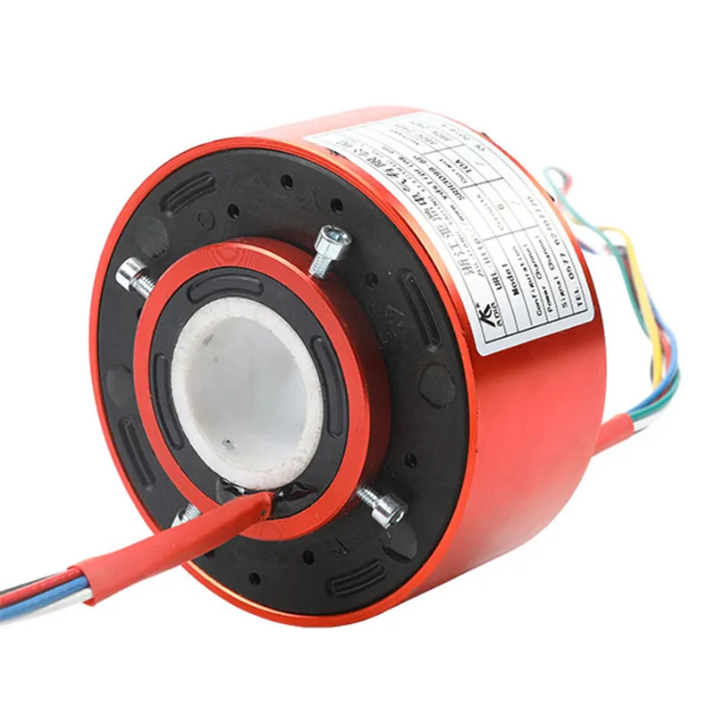 Hole Dia.30mm  Hollow Shaft Slip Ring 6 Channels 10A Rotary Joint Slipring Connector Diameter 99mm Through Hole Bore Slipring