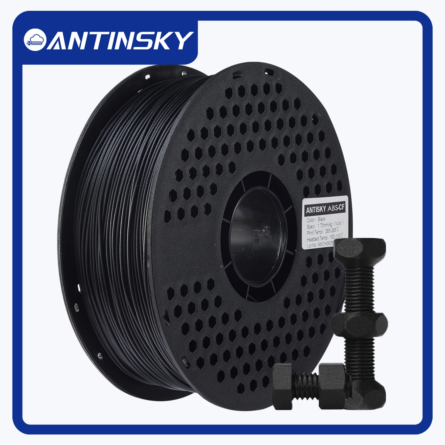 ANTINSKY Carbon Fiber 1KG ABS Filament ABS-CF 1.75mm 3D Printing Material High Strength for Functional Part