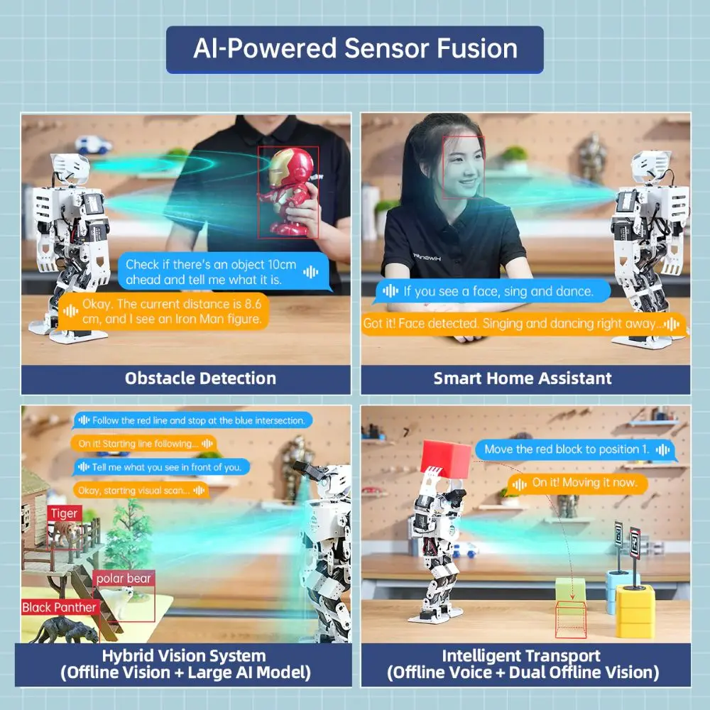NEW Hiwonder Tonybot Humanoid Robot with Multimodal Large AI Models, Vision AI & Voice Interaction, Educational Programming Kit