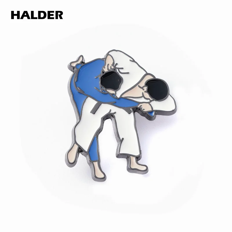 HALDER Sports Brooches Fencing Pwrestling Enamel Accessories Brooches Lapel Pin backpack Costume Badge Jewelry Gift Wholesale