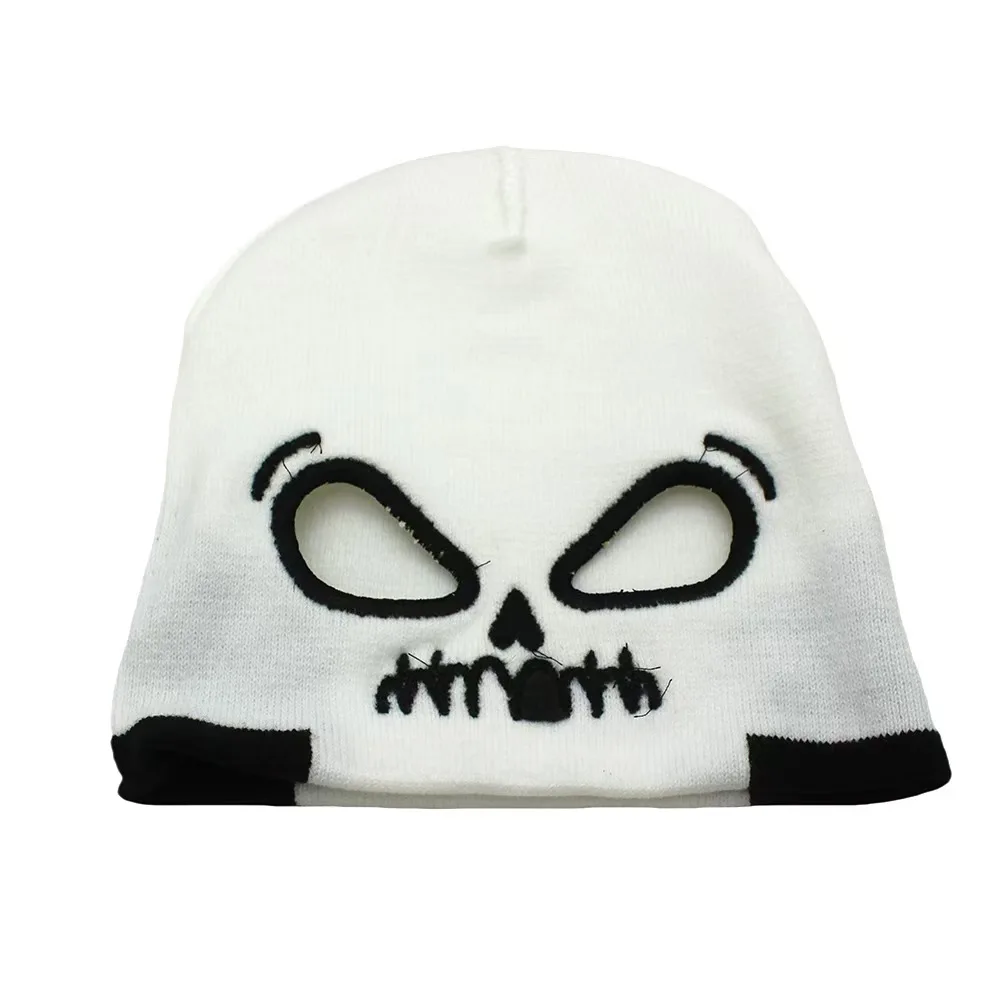 New Halloween funny skull fall and winter knit pullover hat winter warm print hat