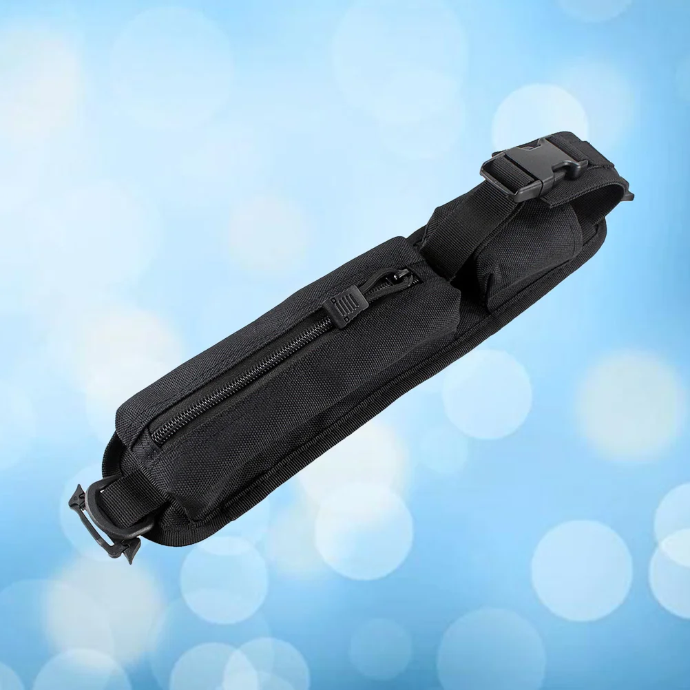 

Heavy Duty Shoulder Tactical Nylon Pouch with Two External Pockets Belt Mountable Camping Hiking Gear Organizer Radio